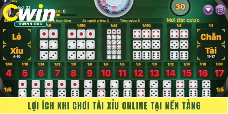 Lợi ích khi chơi Tài Xỉu online tại nền tảng